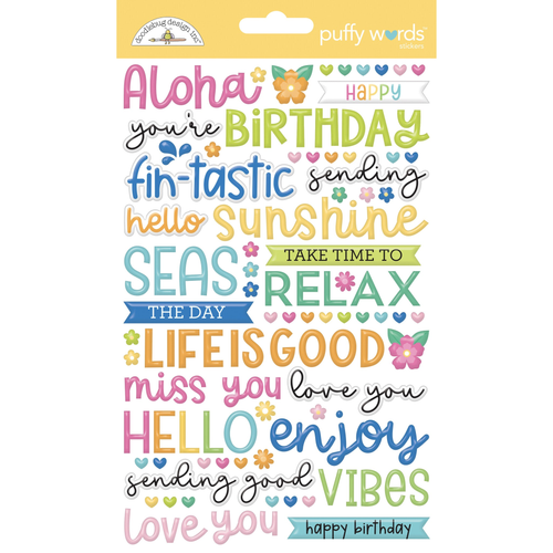 Summer Fun Puffy Words Stickers