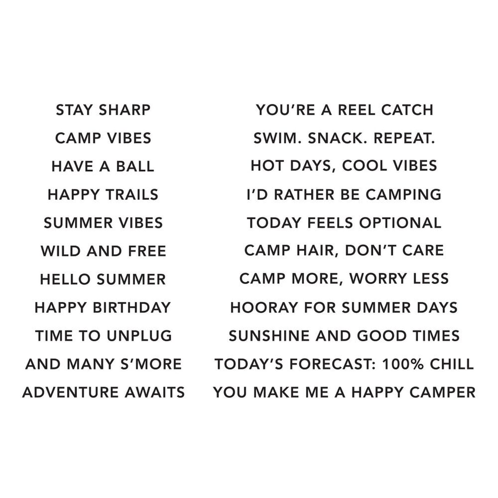 Summer Camp - Summertime Sentiments