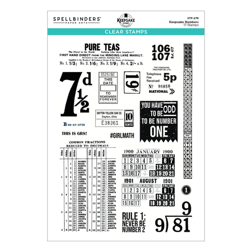 Turn the Page Keepsake Numbers