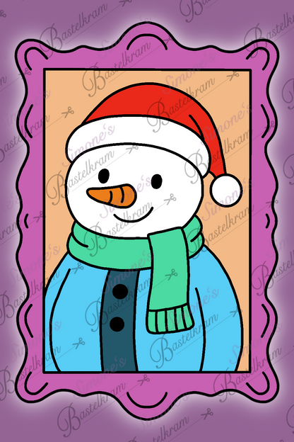 Digistamp Schneemann Porträt