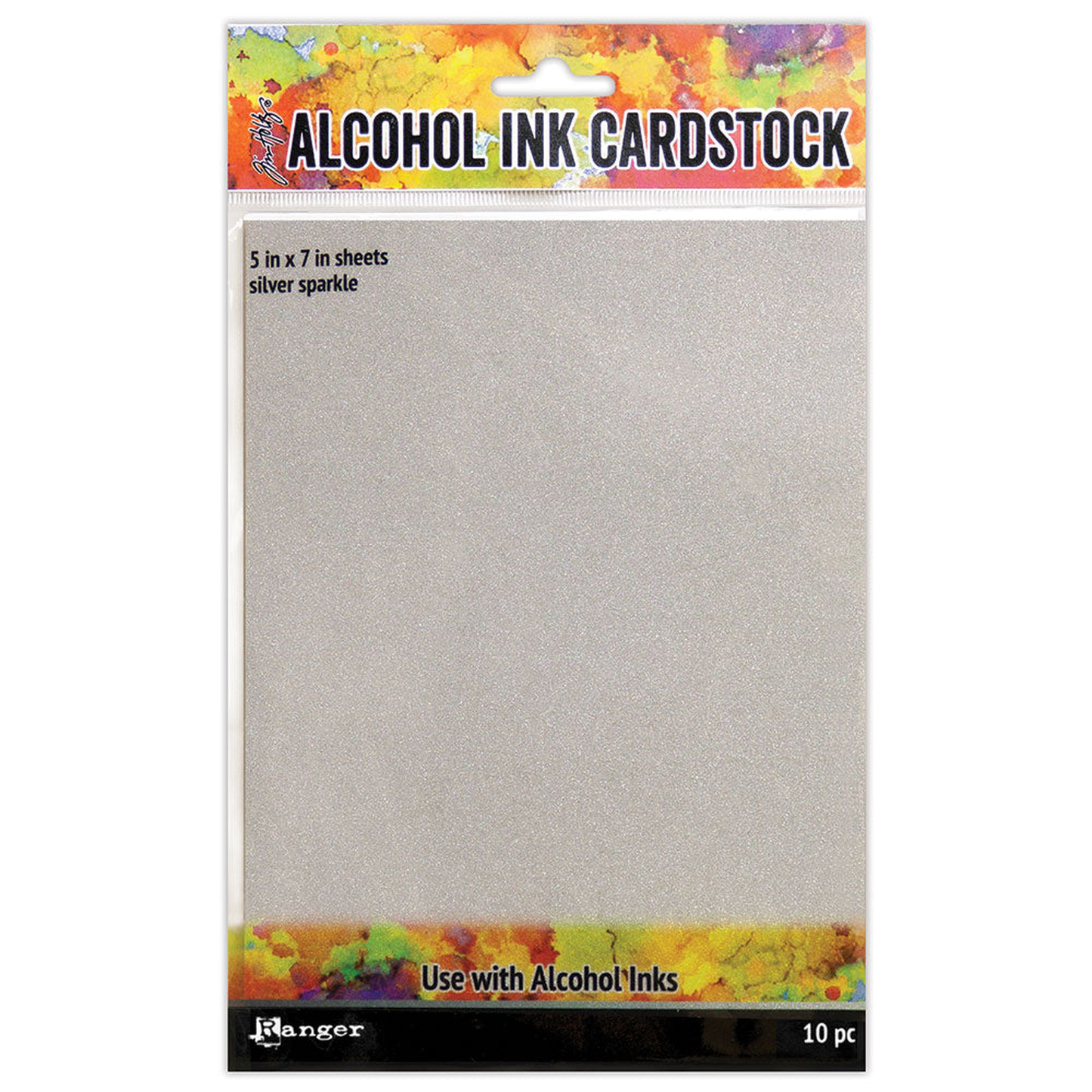 Alcohol Ink Cardstock Silver Sparkle