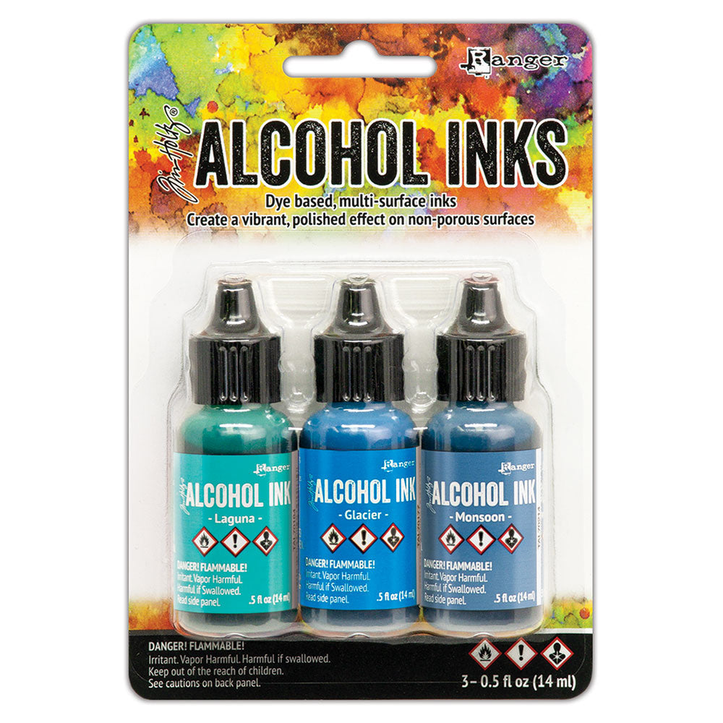 Alcohol Ink - Kit Teal/Blue Spectrum