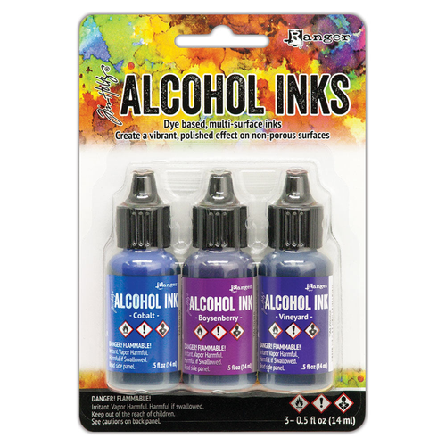 Alcohol Ink - Kit Indigo/Violet Spectrum 3x0.5 oz