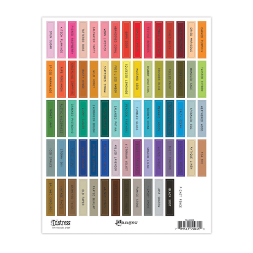 Tim Holtz Distress Ink Pad Label Sheet Black