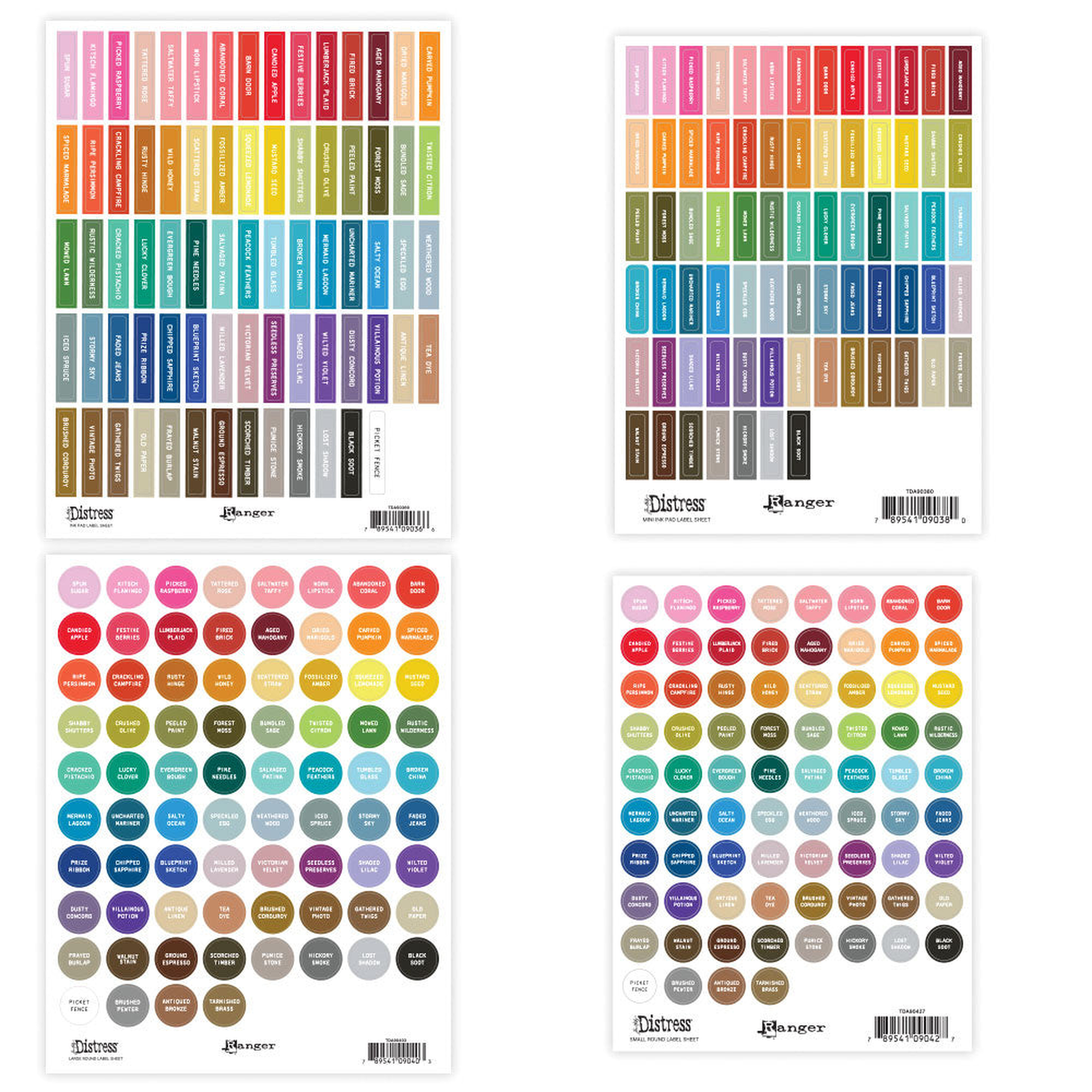Tim Holtz Distress Label Assortment Sheets White