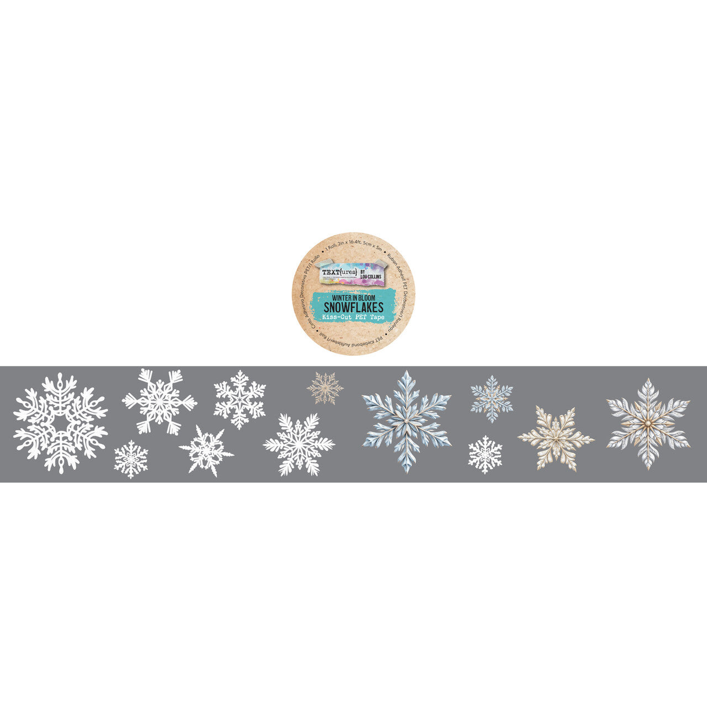 Winter in Bloom Kiss-Cut PET Tape Snowflakes