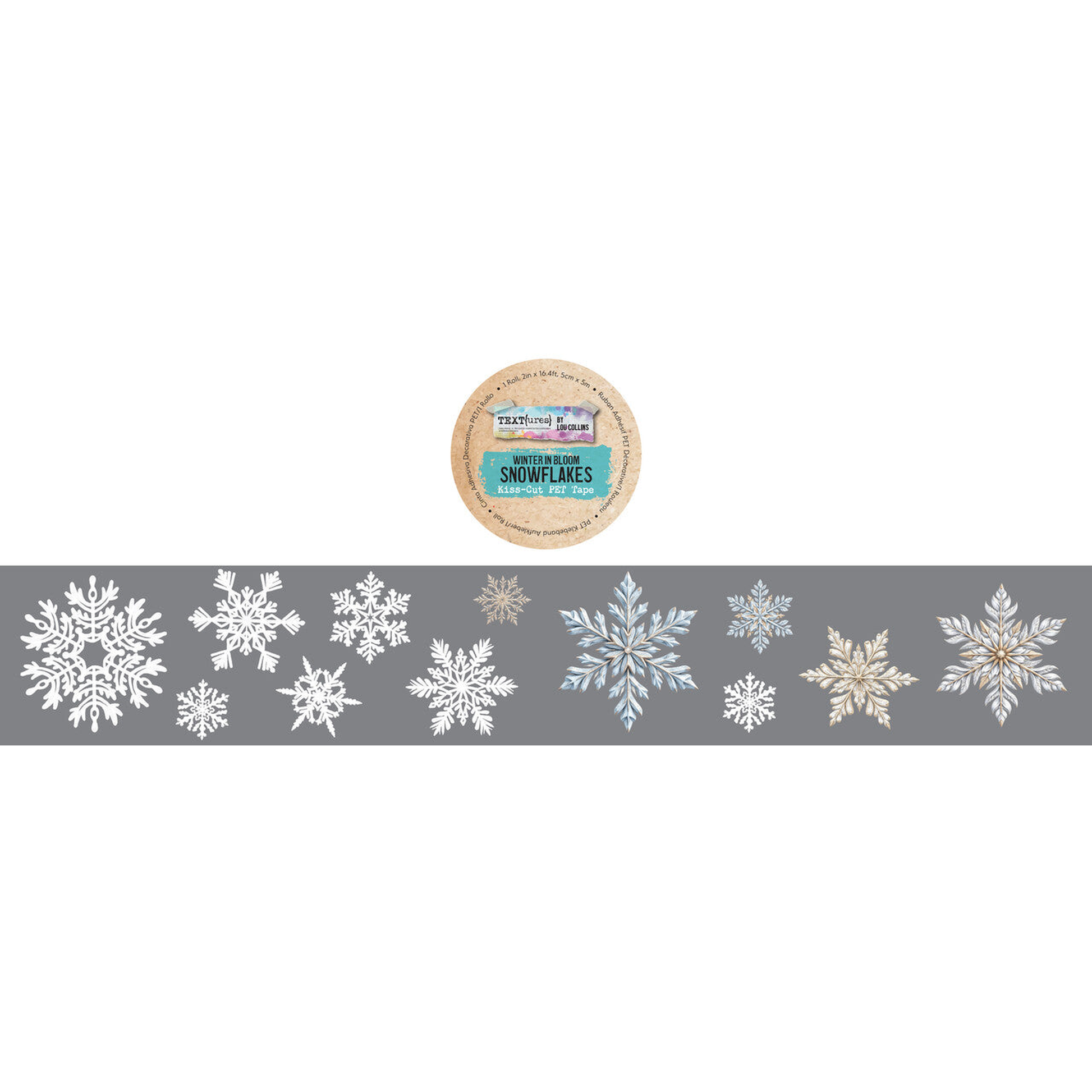 Winter in Bloom Kiss-Cut PET Tape Snowflakes
