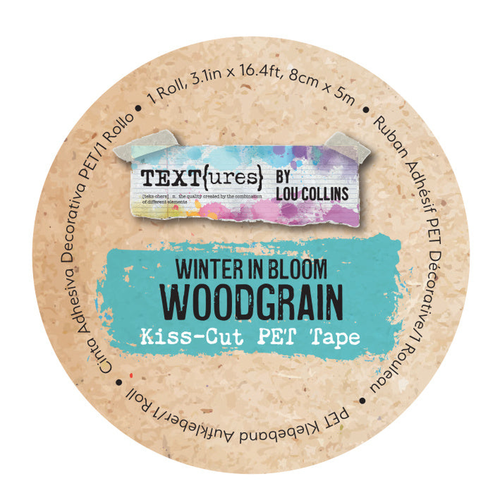 Winter in Bloom Kiss-Cut PET Tape Woodgrain