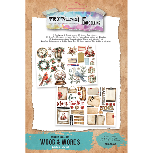 Winter in Bloom Laser Cuts Wood & Words