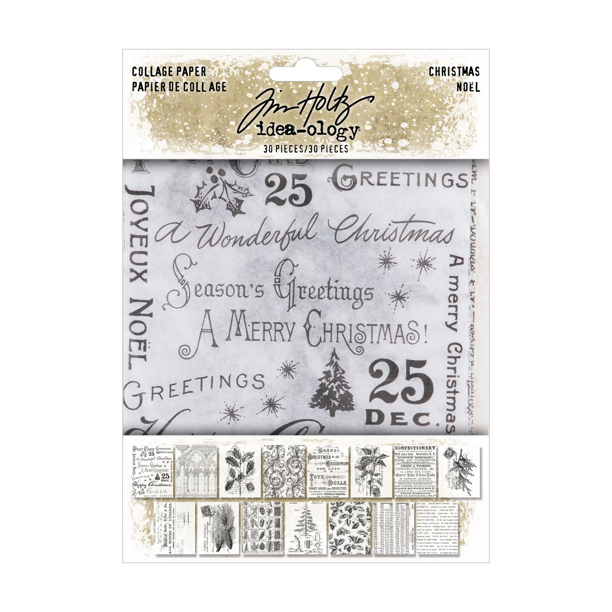 Tim Holtz Christmas Collage Paper