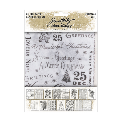 Tim Holtz Christmas Collage Paper