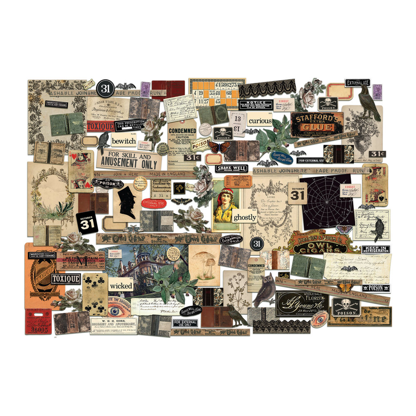 Tim Holtz Halloween Ephemera Pack