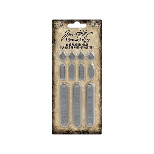 Tim Holtz Halloween Word Plaques + Tags