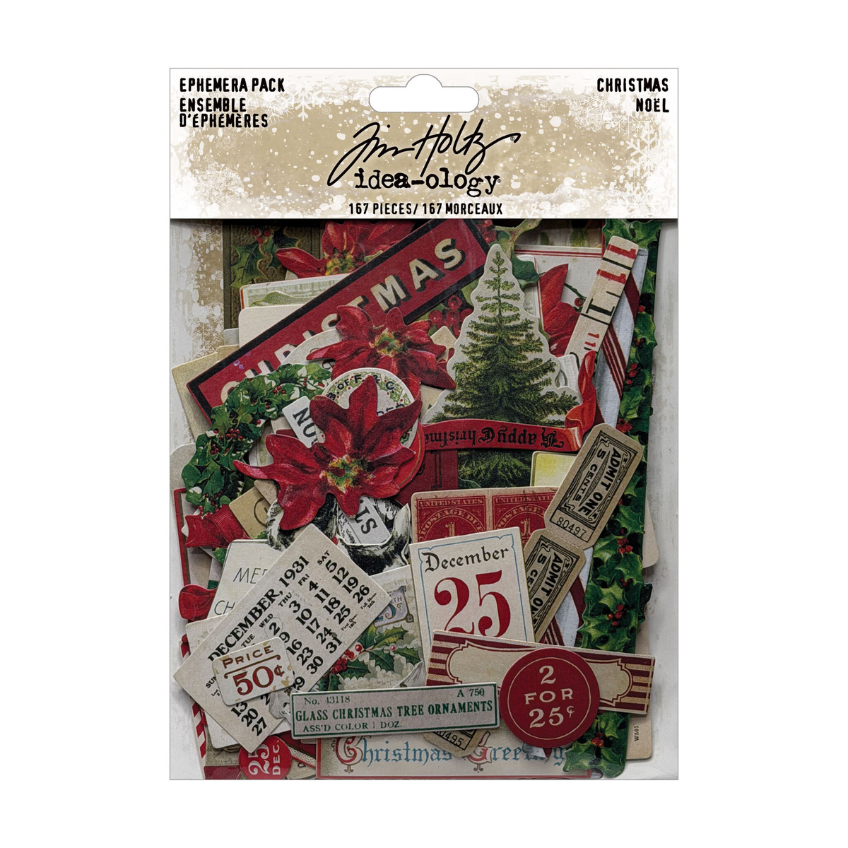 Tim Holtz Christmas Ephemera Pack