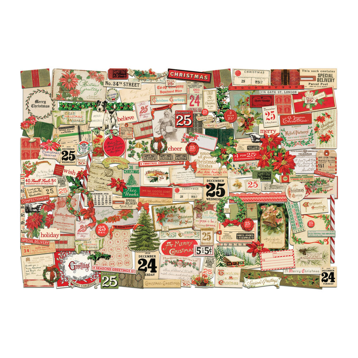 Tim Holtz Christmas Ephemera Pack