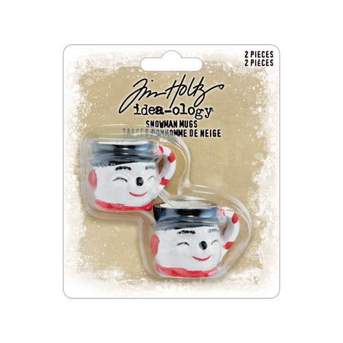 Tim Holtz Christmas Snowman Mugs