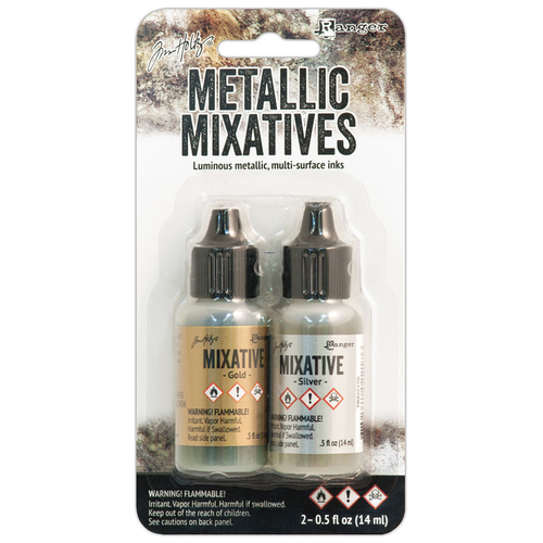 Tim Holtz Metallic Mixative Kits Gold & Silver