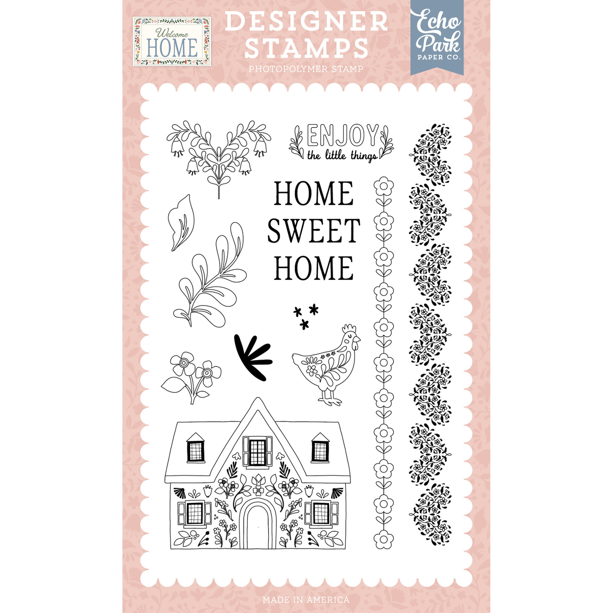 Welcome Home Folk Art Borders