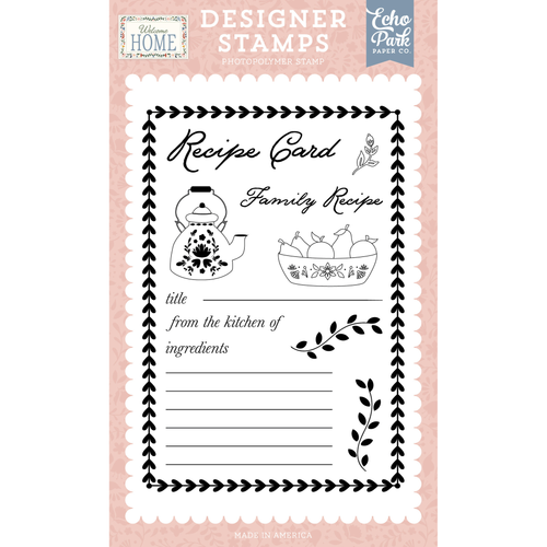 Welcome Home Recipe Card