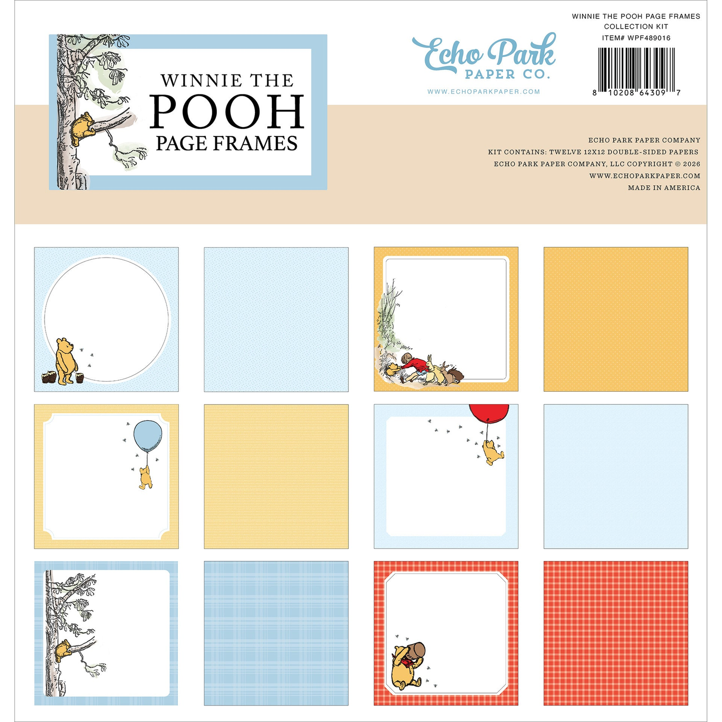 Winnie The Pooh Page Frames -  Collection Kit