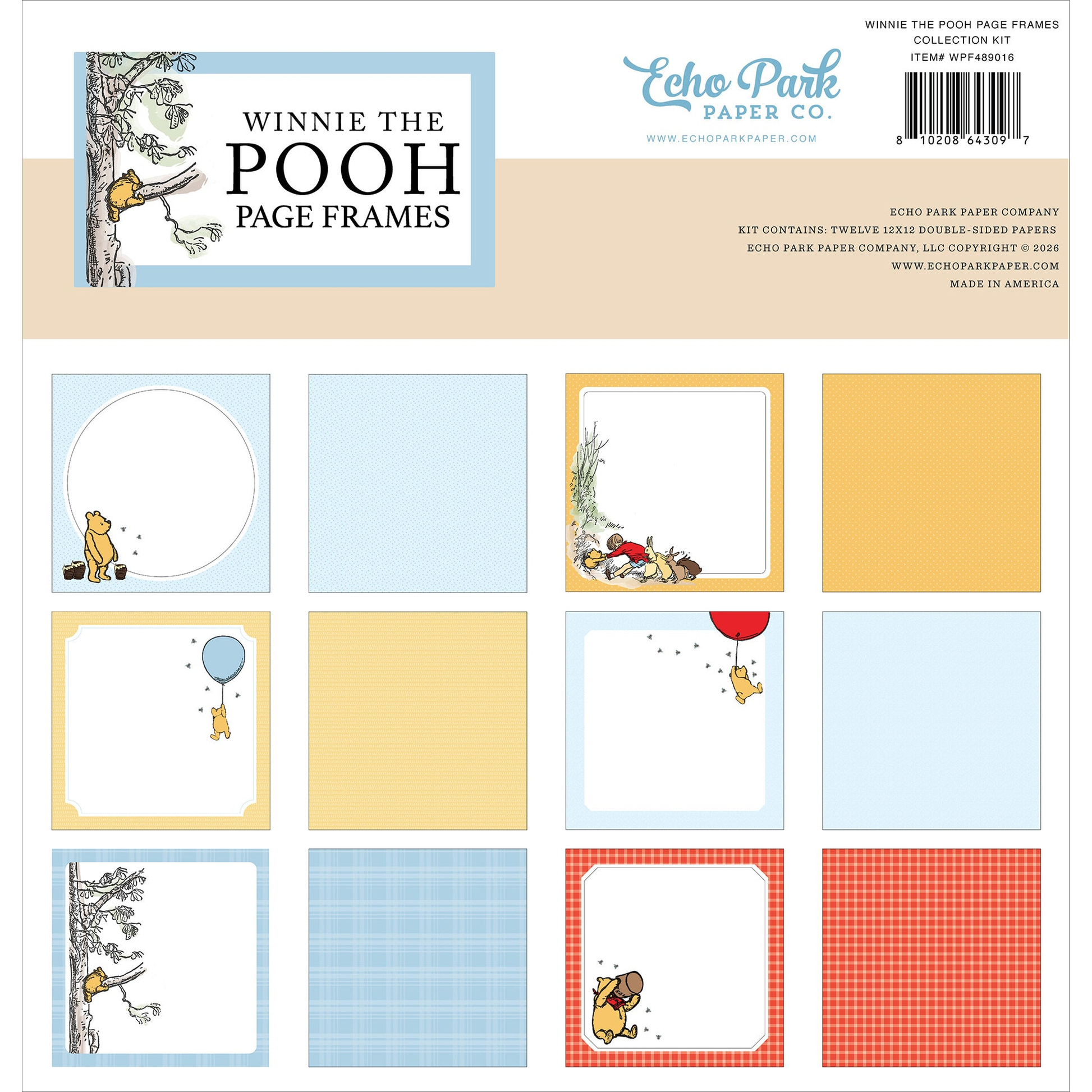 Winnie The Pooh Page Frames -  Collection Kit