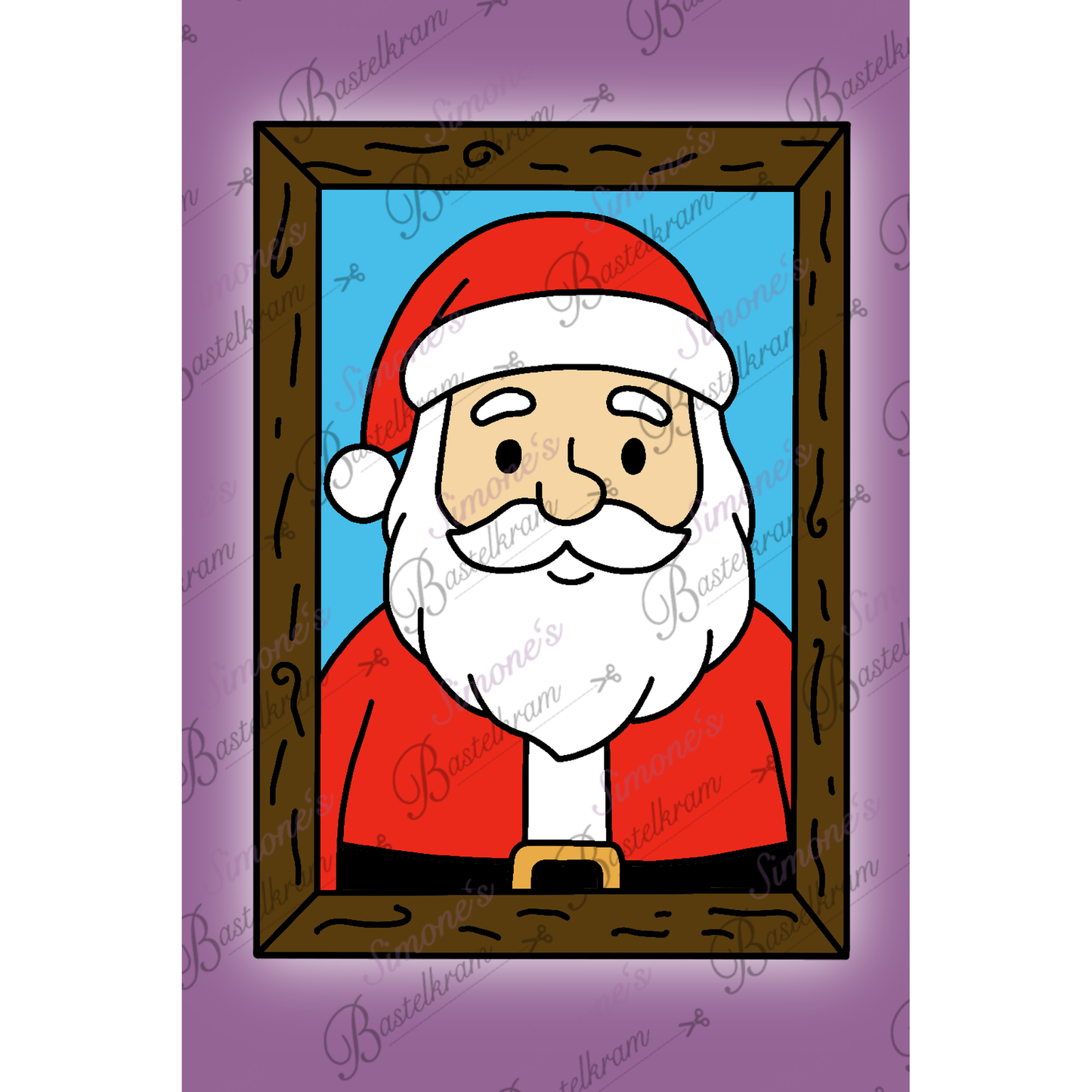 Digistamp Weihnachtsmann Porträt