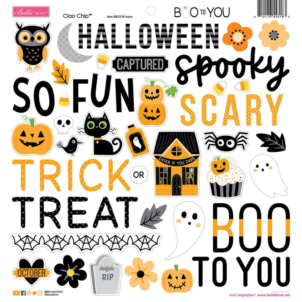 Boo To You Ciao Chipboard Icons