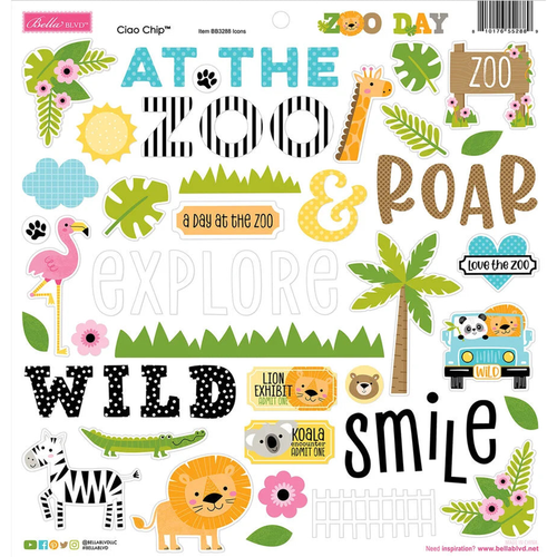 Zoo Day Ciao Chipboard Icons